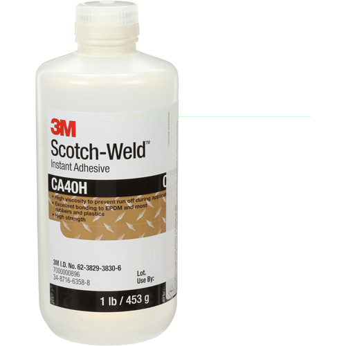 Scotch-Weld Instant Adhesive, Clear, Bottle, 1 lbs. Meunier Outillage Industriel