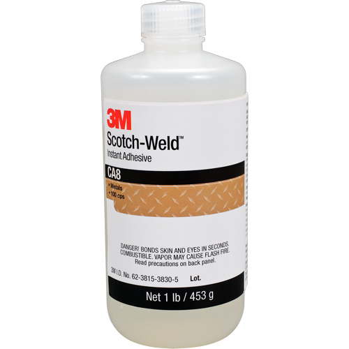 Scotch-Weld Instant Adhesive CA8, Clear, Bottle, 1 lbs. Meunier Outillage Industriel