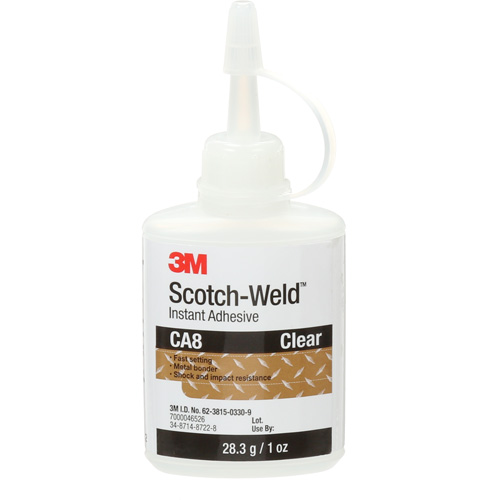 Scotch-Weld Instant Adhesive CA8, Clear, Bottle, 1 oz. Meunier Outillage Industriel