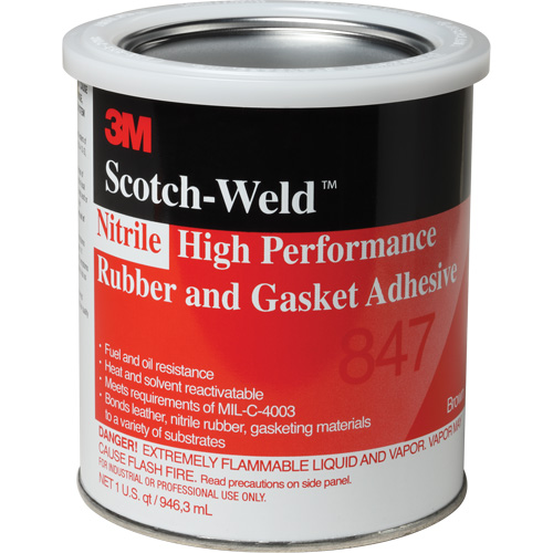 Scotch-Weld High-Performance Rubber & Gasket Adhesive, Gallon, Brown Meunier Outillage Industriel