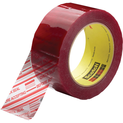 Ruban d'emballage avec message de s&eacute;curit&eacute; Scotch 3779, Adh&eacute;sif Acrylique, 1,8 mils, 48 mm (2") x 100 m (328') Meunier Outillage Industriel