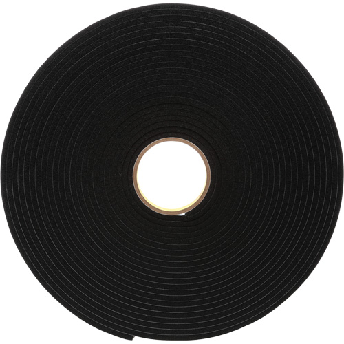 Ruban de mousse en vinyle 4504, 25,4 mm (1") la x 16,5 m (54') lo, 250 mils, Noir Meunier Outillage Industriel