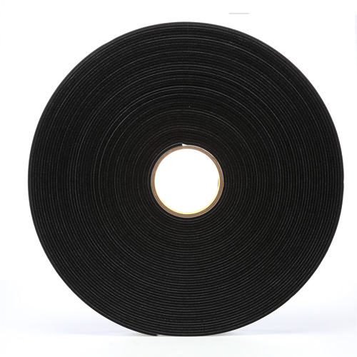 Ruban en mousse de vinyle 4508, 25,4 mm (1") la x 32,9 m (108') lo, 125 mils, Noir Meunier Outillage Industriel