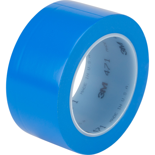 Ruban en vinyle 471, 50,8 mm (2") la x 32,9 m (108') lo, 5,3 mils, Bleu Meunier Outillage Industriel