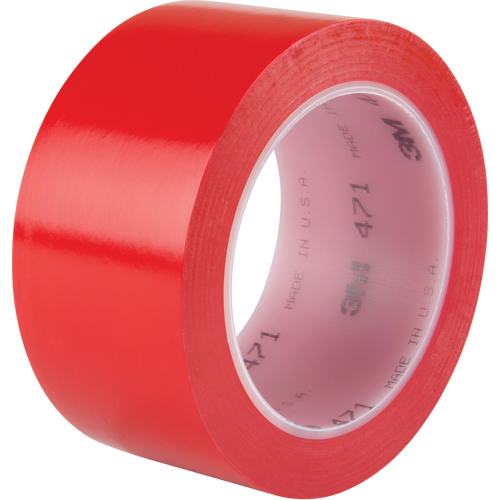 Ruban en vinyle 471, 50,8 mm (2") la x 32,9 m (108') lo, 5,3 mils, Rouge Meunier Outillage Industriel