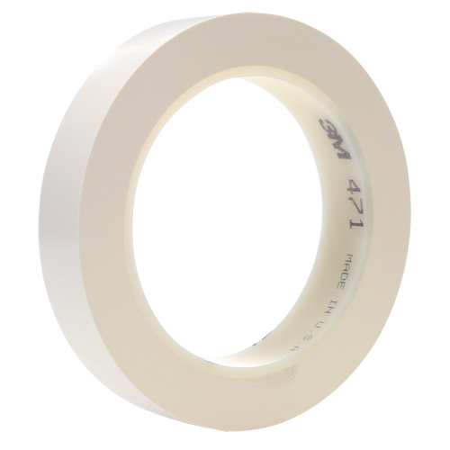 471 Vinyl Tape, 25.4 mm (1") W x 32.9 m (108') L, 5.3 mils, White Meunier Outillage Industriel