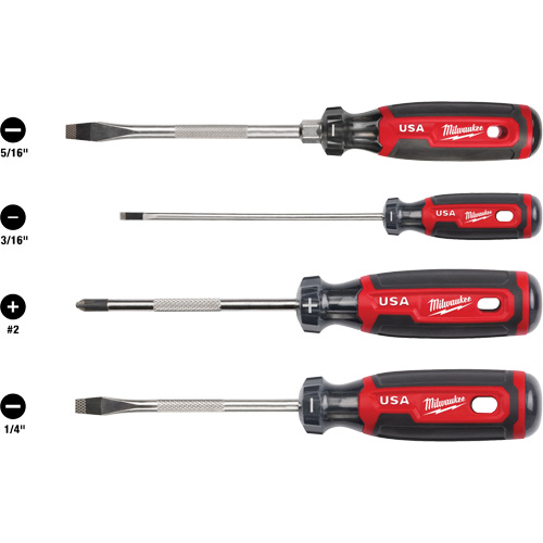 Cushion Grip Screwdriver Set, 4 Pcs. Meunier Outillage Industriel