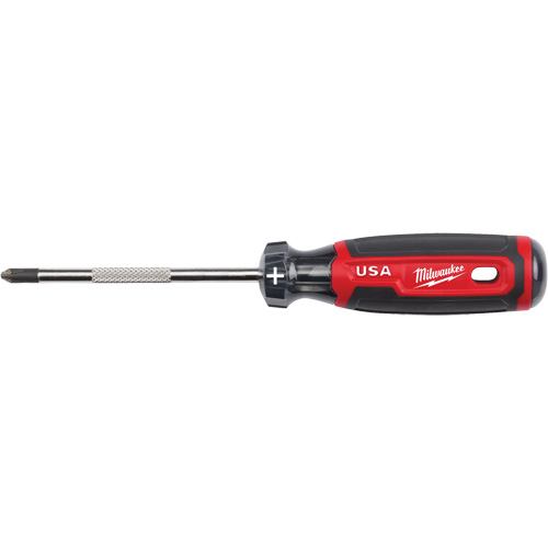 Phillips Screwdriver, #2 Tip, Round, 211 mm L, Cushion Grip Handle Meunier Outillage Industriel