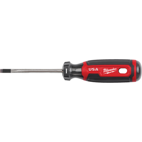 Cabinet Screwdriver, 3/16" Tip, Round, 170 mm L, Cushion Grip Handle Meunier Outillage Industriel