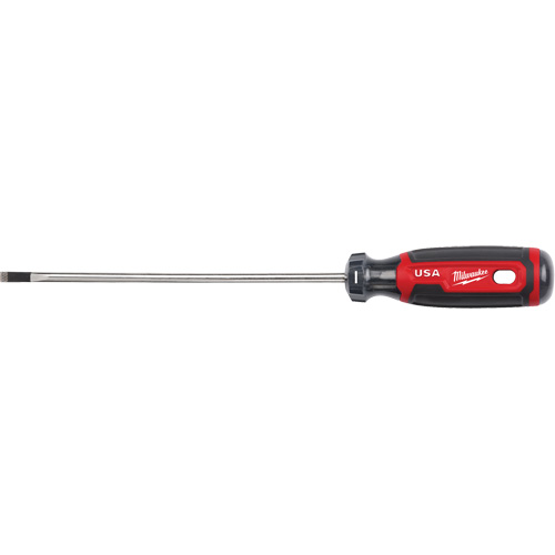 Cabinet Screwdriver, 3/16" Tip, Round, 254 mm L, Cushion Grip Handle Meunier Outillage Industriel