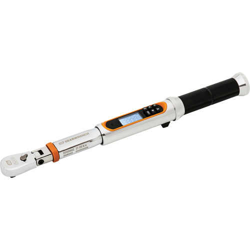 Cl&eacute; dynamom&eacute;trique &agrave; t&ecirc;te flexible 120XP avec angle, &eacute;lectronique, Entraînement 3/8" carr&eacute;, 120 - 1200 lb-pi Meunier Outillage Industriel