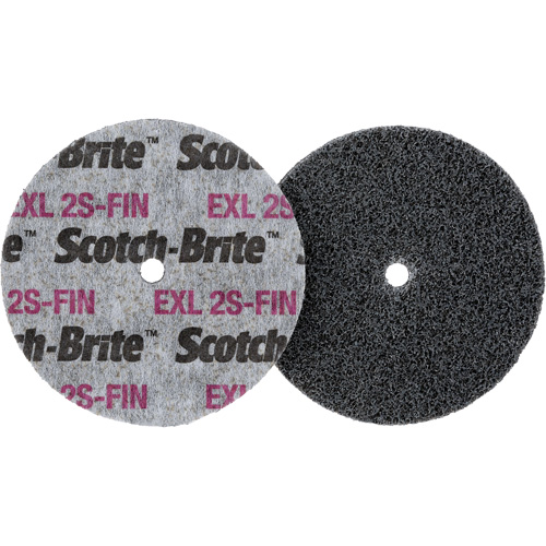 Meule homog&egrave;ne Scotch-Brite EXL, 3" x 1/2", Arbre de 1/4" Meunier Outillage Industriel