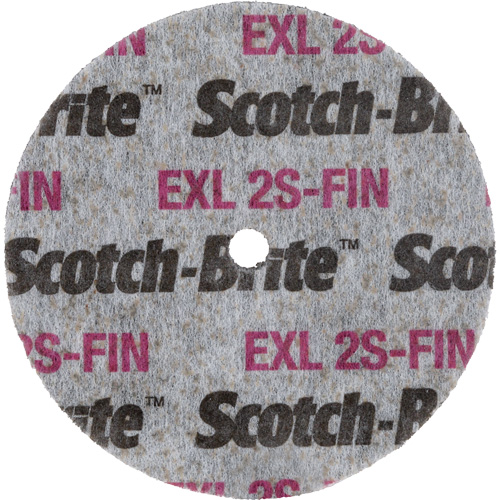 Meule homog&egrave;ne Scotch-Brite EXL, 3" x 1/2", Arbre de 1/4" Meunier Outillage Industriel