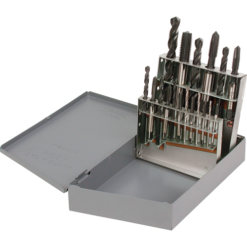 Jeu de forets & tarauds Blue Wizard, 18 morceaux Meunier Outillage Industriel