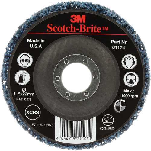 Scotch-Brite Clean & Strip Disc, 4-1/2" Dia., Extra Coarse Grit, Silicon Carbide Meunier Outillage Industriel