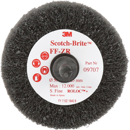 Brosse &agrave; lamelles pour la coupe et le polissage Scotch-Brite, Oxyde d'aluminium, Grain Fin, 2" x 1" x 1/4" Meunier Outillage Industriel