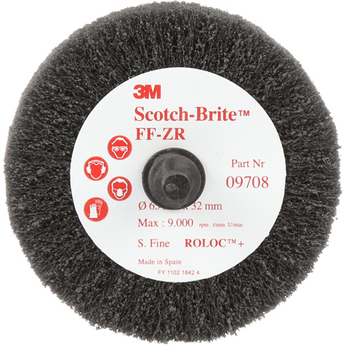 Brosse &agrave; lamelles pour la coupe et le polissage Scotch-Brite, Oxyde d'aluminium, Grain Fin, 2-1/2" x 1-1/4" x 1/4" Meunier Outillage Industriel