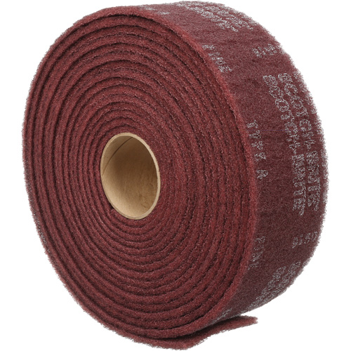Ruban de nettoyage et de finition Scotch-Brite, Moyen, Oxyde d'aluminium, 4" la x 30' lo Meunier Outillage Industriel