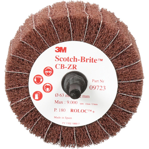 Disque combin&eacute; Scotch-Brite, 2-1/2" dia., Grain 180, Oxyde d'aluminium Meunier Outillage Industriel
