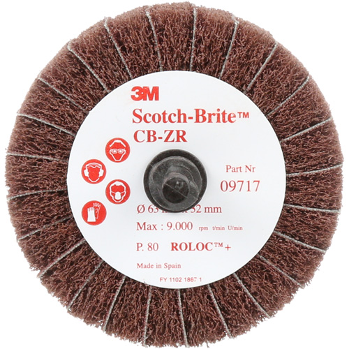 Disque combin&eacute; Scotch-Brite, 2-1/2" dia., Grain 80, Oxyde d'aluminium Meunier Outillage Industriel