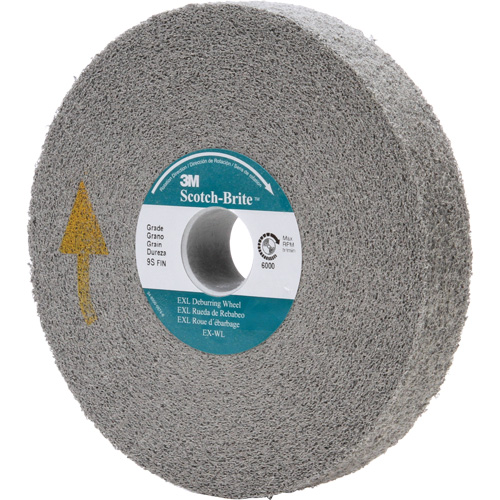 Scotch-Brite EXL Deburring Wheel, 6" x 1/2", 1" Arbor Meunier Outillage Industriel