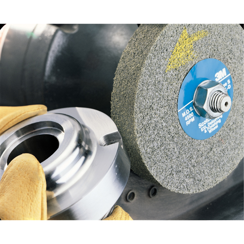 Scotch-Brite EXL Deburring Wheels, 6" x 1/2", 1" Arbor, Aluminum Oxide Meunier Outillage Industriel