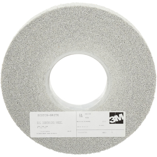 Scotch-Brite EXL Deburring Wheels, 8" x 1", 3" Arbor, Aluminum Oxide Meunier Outillage Industriel