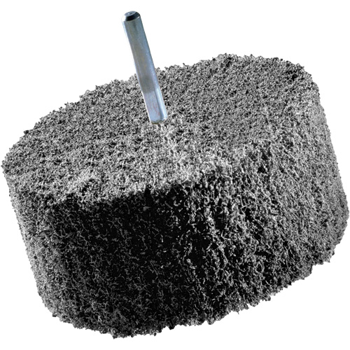 Meules de finition Scotch-Brite, 8" x 2", Arbre de 3" Meunier Outillage Industriel