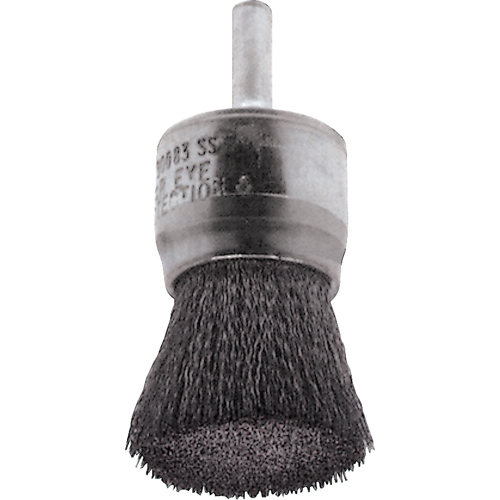 Brosses mont&eacute;es &agrave; fils cr&ecirc;p&eacute;s, 1/2", Fils 0,0104", Tige 1/4" Meunier Outillage Industriel