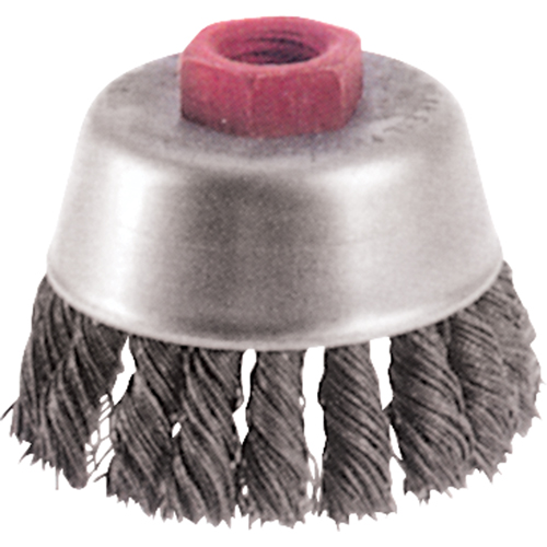 Brosses-boisseau &agrave; fils nou&eacute;s - Petites rectifieuses &agrave; grande vitesse, 2-3/4" dia. x M10x1,25 arbre Meunier Outillage Industriel