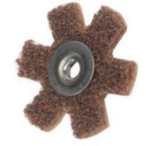 Disque abrasif en forme d'&eacute;toile pour pr&eacute;paration de surface Abrasotex , 1-1/2" dia., Grain Cors&eacute;, Oxyde d'aluminium Meunier Outillage Industriel