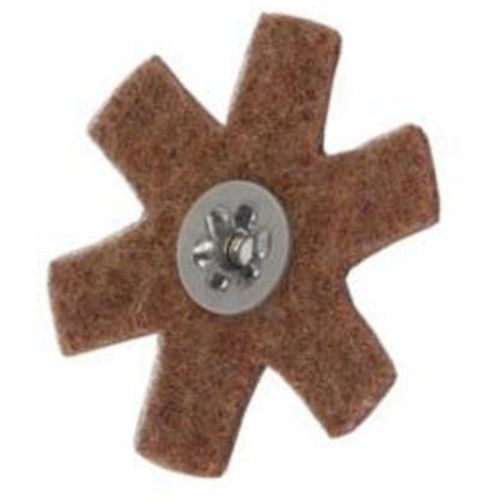 Disque abrasif en forme d'&eacute;toile pour pr&eacute;paration de surface Abrasotex , 3" dia., Grain Cors&eacute;, Oxyde d'aluminium Meunier Outillage Industriel