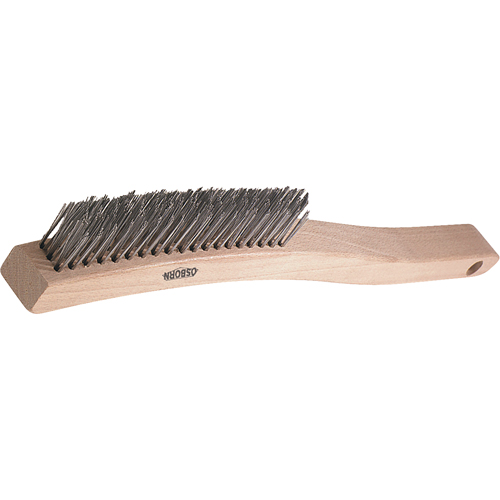 V-Trim Long Handle Scratch Brushes, Steel, 3 x 19 Wire Rows, 13-3/4" Long Meunier Outillage Industriel
