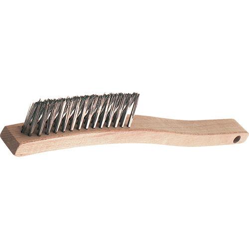 V-Groove Long Handle Scratch Brushes, Steel, 3 x 14 Wire Rows, 13-3/4" Long Meunier Outillage Industriel