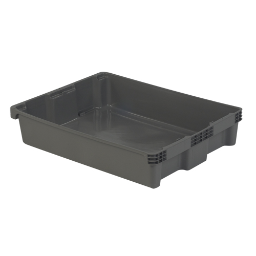 Contenants Stack-N-Nest Polylewton, 6,1" x 29,6" x 22,4", Gris Meunier Outillage Industriel