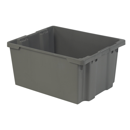 Contenants Stack-N-Nest Polylewton, 15,1" x 30,1" x 24", Gris Meunier Outillage Industriel