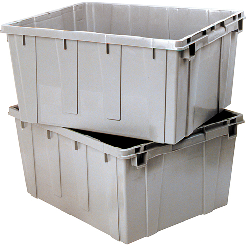 Contenant emboîtable, 21,1" la x 17,7" p x 12" h, Gris Meunier Outillage Industriel