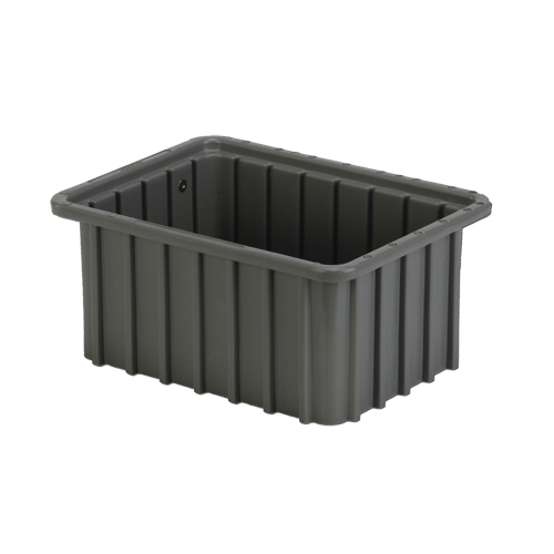 Contenant Divider Box, Poly&eacute;thyl&egrave;ne, 9,8" la x 7,3" p x 5" h, Gris Meunier Outillage Industriel