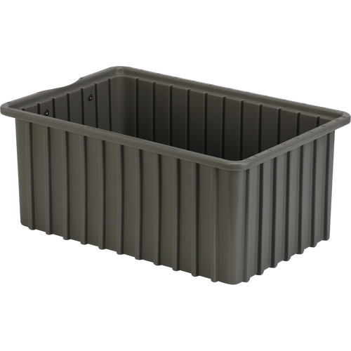 Divider Box&reg; Containers, Polyethylene, 16.5" W x 10.9" D x 7" H, Grey Meunier Outillage Industriel