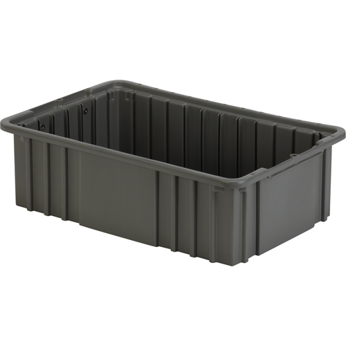 Contenant Divider Box, Poly&eacute;thyl&egrave;ne, 16,5" la x 10,9" p x 5" h, Gris Meunier Outillage Industriel
