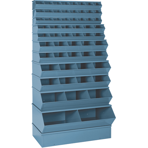 Sectional Bin Units, 100 lbs. Cap., 37" W x 8" D x 4-1/2" H, Blue Meunier Outillage Industriel