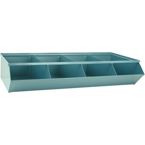 Sectional Bin Units, 100 lbs. Cap., 37" W x 18-3/4" D x 7-1/2" H, Blue Meunier Outillage Industriel