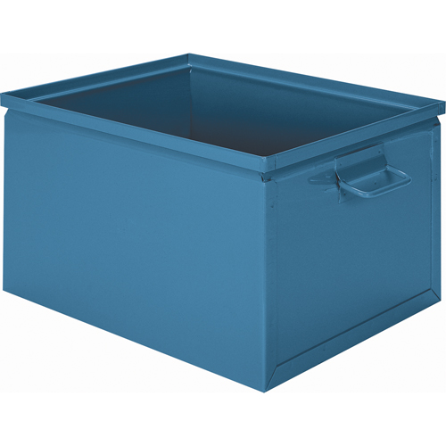 Boîte empilable en acier, 7,5" la x 13" p x 6" h, Bleu Meunier Outillage Industriel