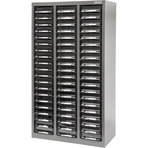 KPC-300 Parts Cabinet, Galvanized Steel, 60 Drawers, 21-3/10" x 10-2/5" x 36-9/10", Grey Meunier Outillage Industriel