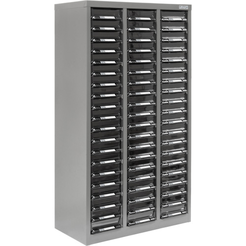 KPC-300 Parts Cabinet, Galvanized Steel, 60 Drawers, 21-3/10" x 10-2/5" x 36-9/10", Grey Meunier Outillage Industriel