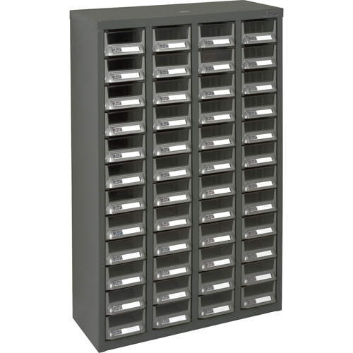 KPC-400 Parts Cabinet, Galvanized Steel, 48 Drawers, 22-3/5" x 8-7/10" x 36-9/10", Grey Meunier Outillage Industriel