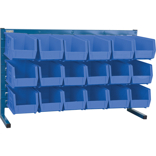 Louvered Rack with Bins, 18 Bins, 8-1/4" W x 36" D x 22" H Meunier Outillage Industriel