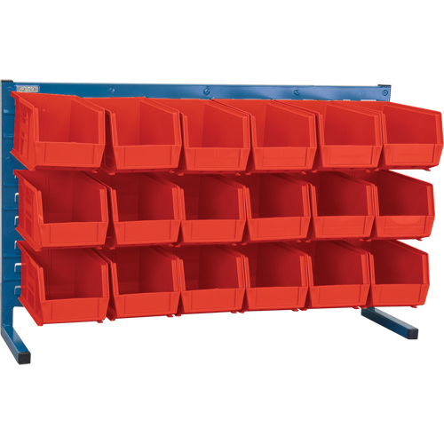 Louvered Rack with Bins, 18 Bins, 36" W x 8-1/4" D x 22" H Meunier Outillage Industriel