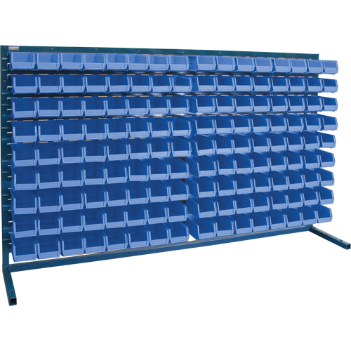 Louvered Rack with Bins, 144 Bins, 72" W x 15" D x 40" H Meunier Outillage Industriel