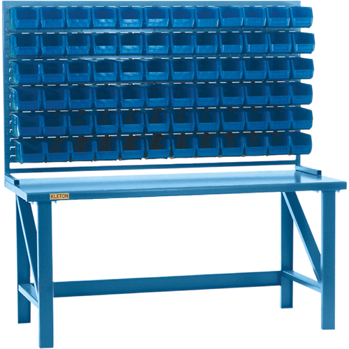 Louvered Rack with Bins, 36 Bins, 72" W x 15" D x 40" H Meunier Outillage Industriel